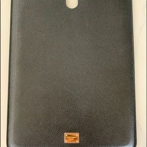 Dolce & Gabbana Black Leather iPad Sleeve
